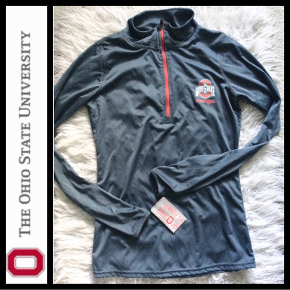 NWT Scarlet & Gray Buckeyes 1/4 Zip Pullover - Picture 3 of 6